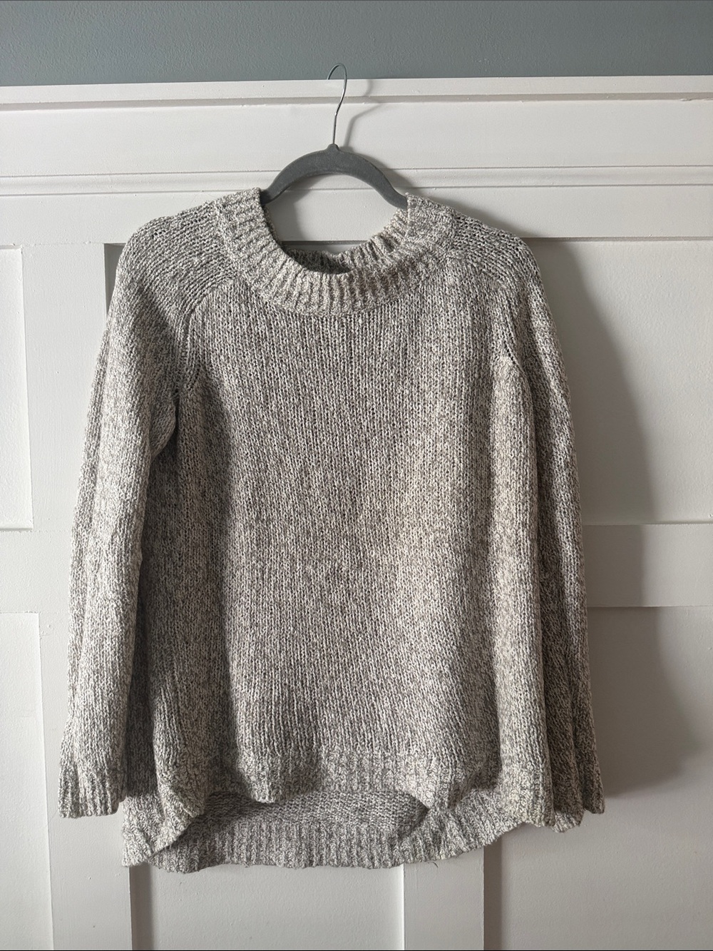 LOFT Cozy Crewneck Sweater in Heather Gray size M